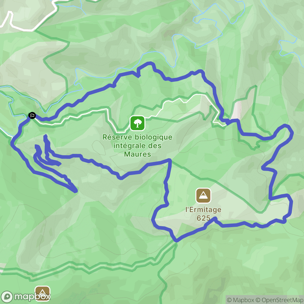 Collobrières : carte du parcours de randonnée - France