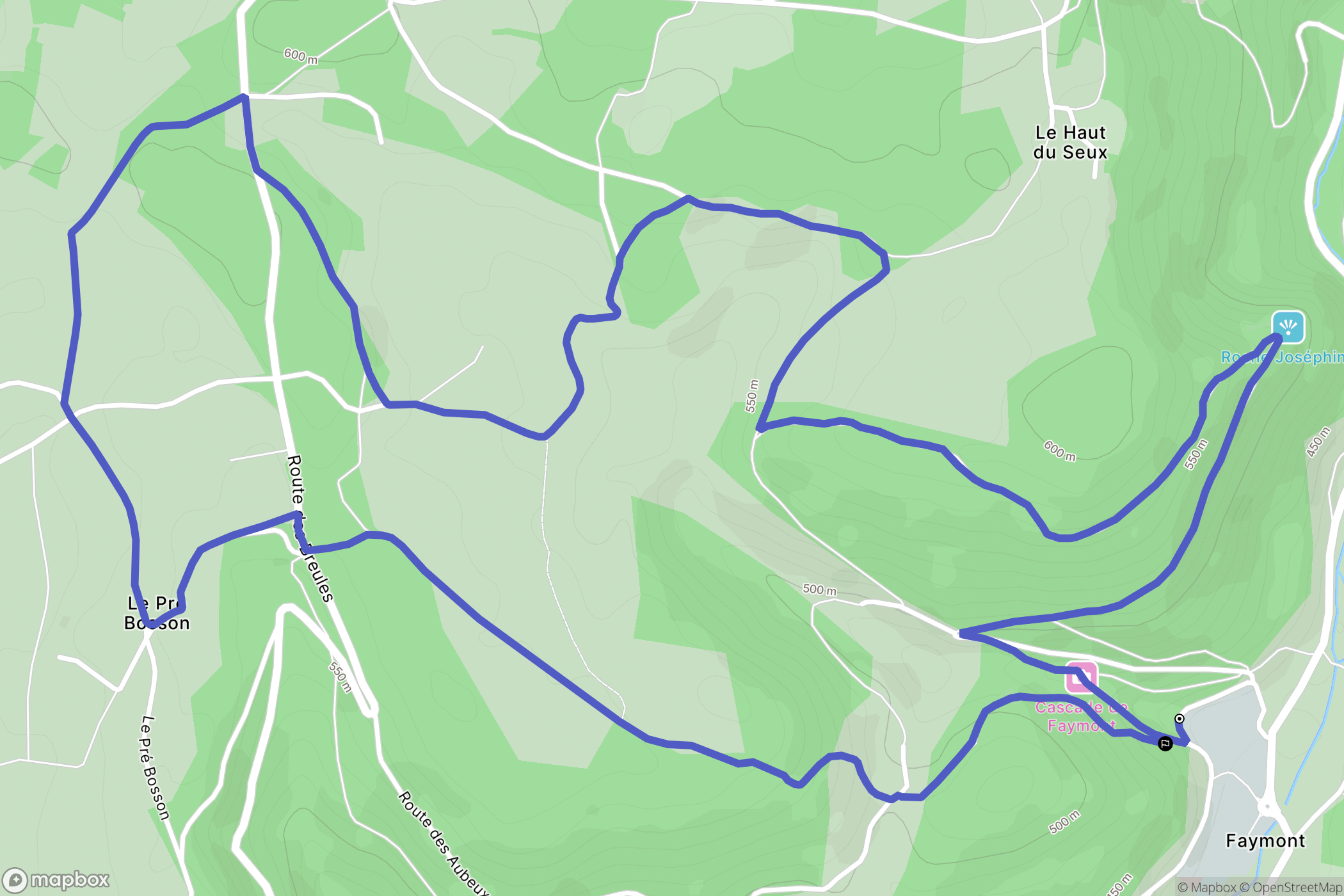 Le Val-d'Ajol : carte du parcours de randonnée - France