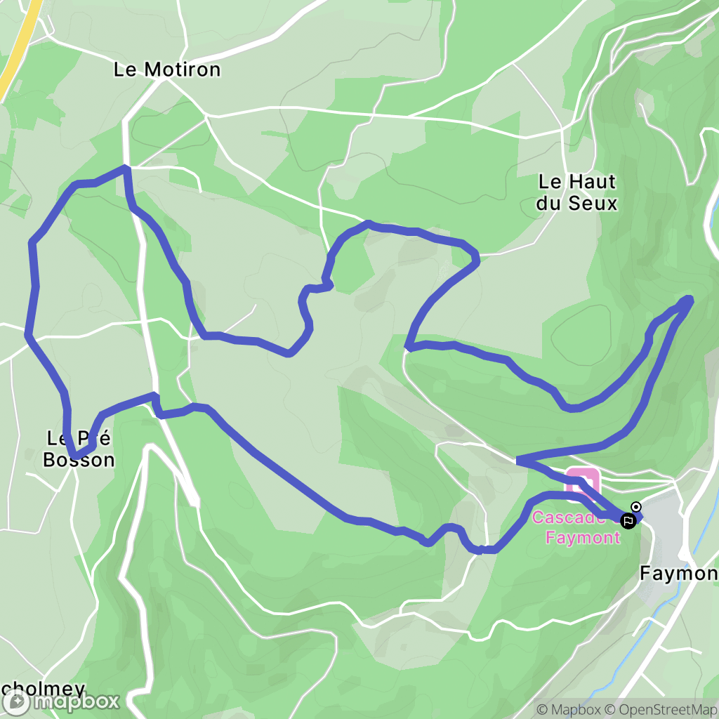 Le Val-d'Ajol : carte du parcours de randonnée - France