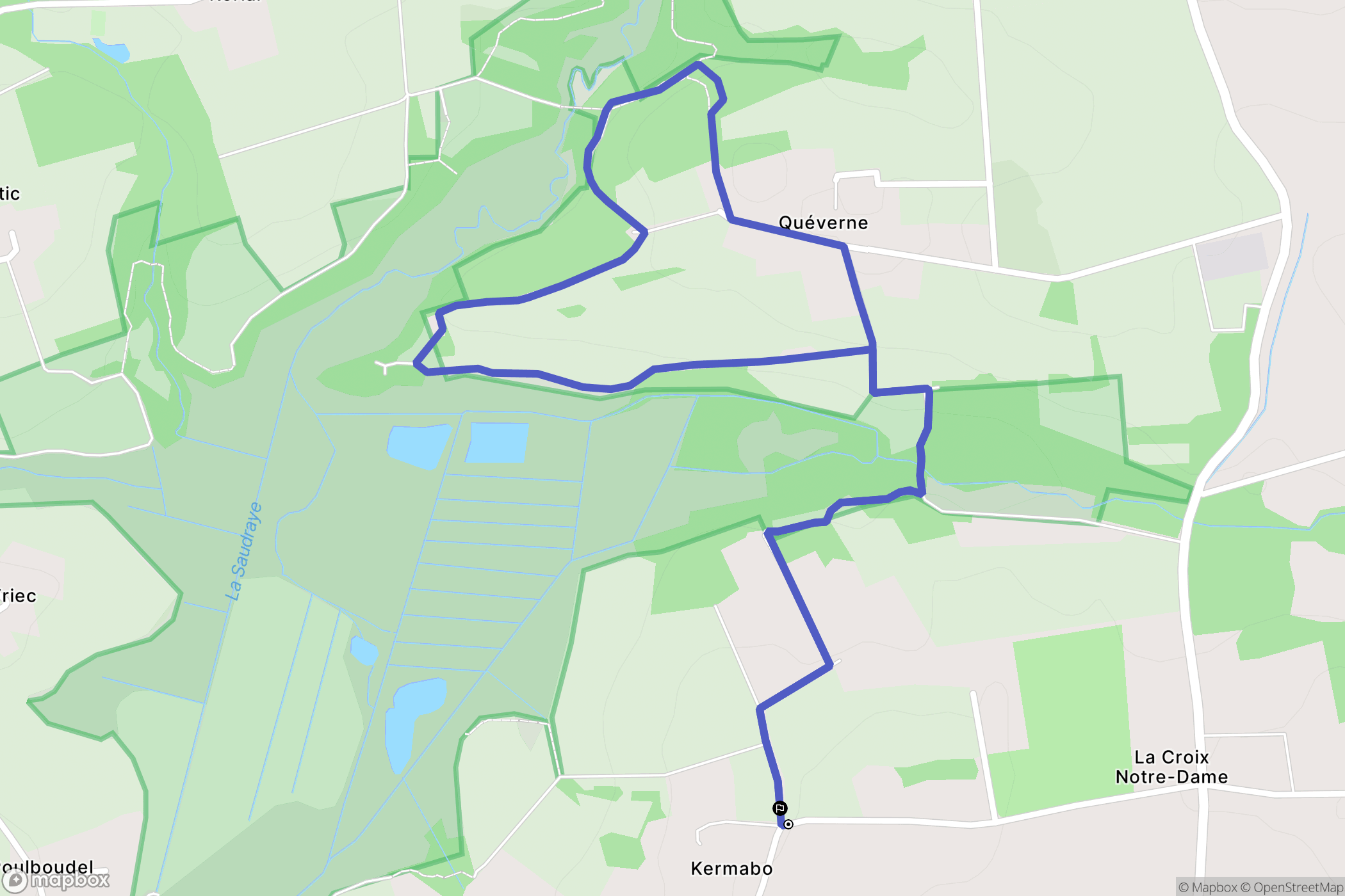 Guidel : carte du parcours de randonnée - France