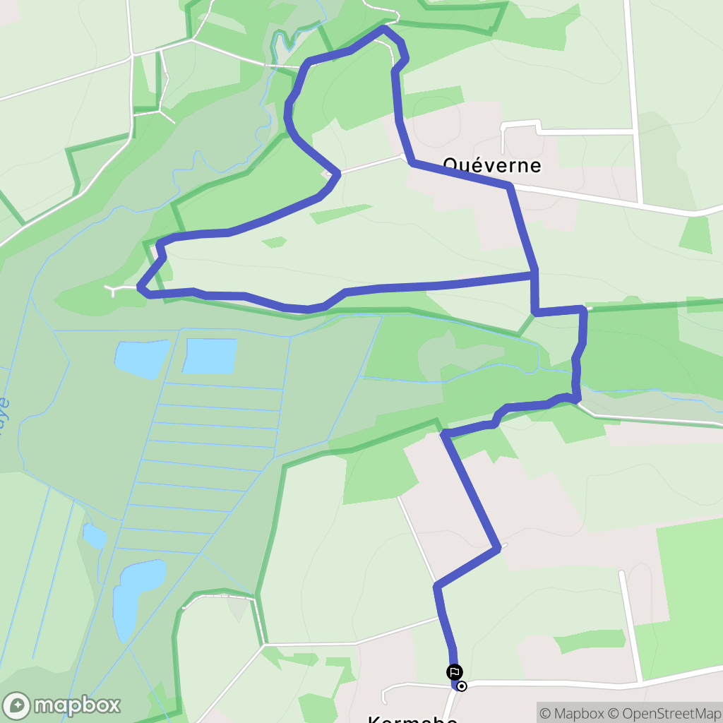 Guidel : carte du parcours de randonnée - France