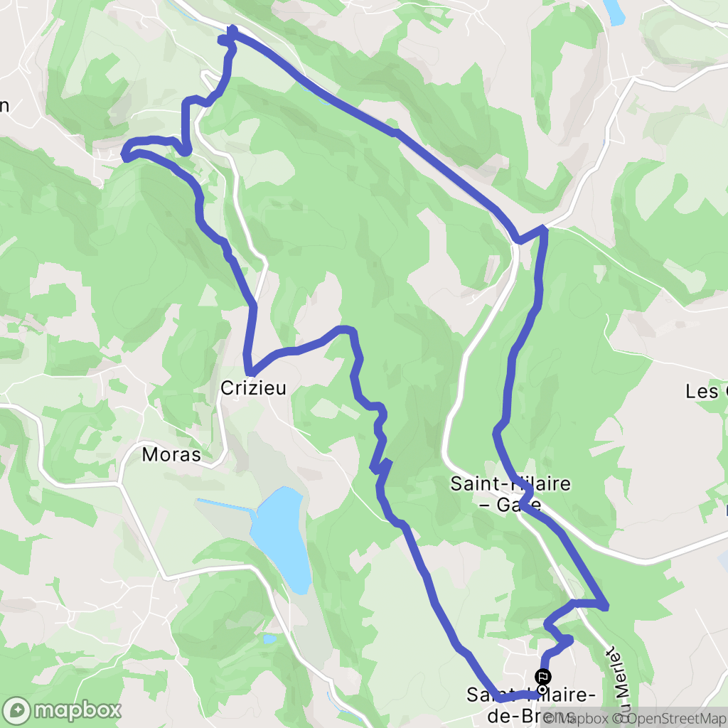 Saint-Hilaire-de-Brens : carte du parcours de randonnée - France