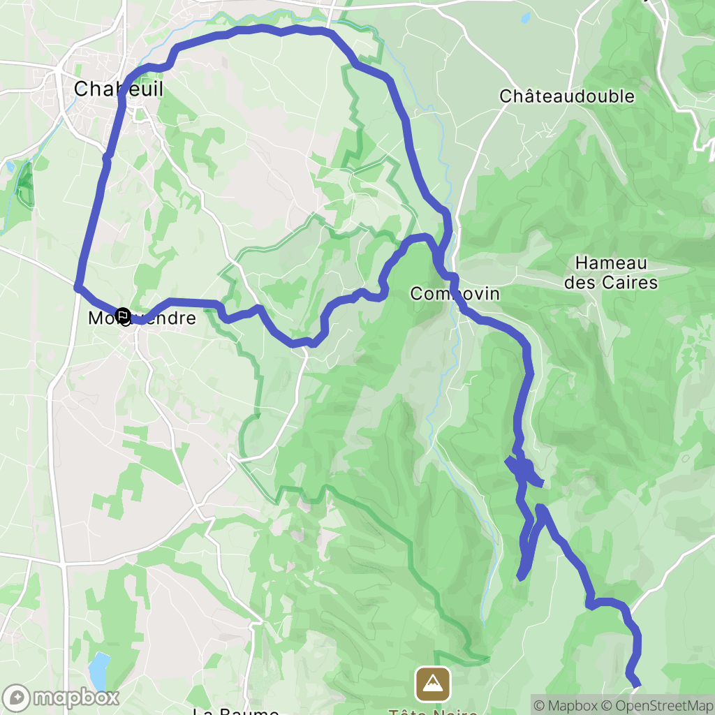 Montvendre : carte du parcours de randonnée - France