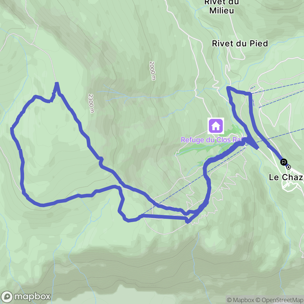 La Grave : carte du parcours de randonnée - France