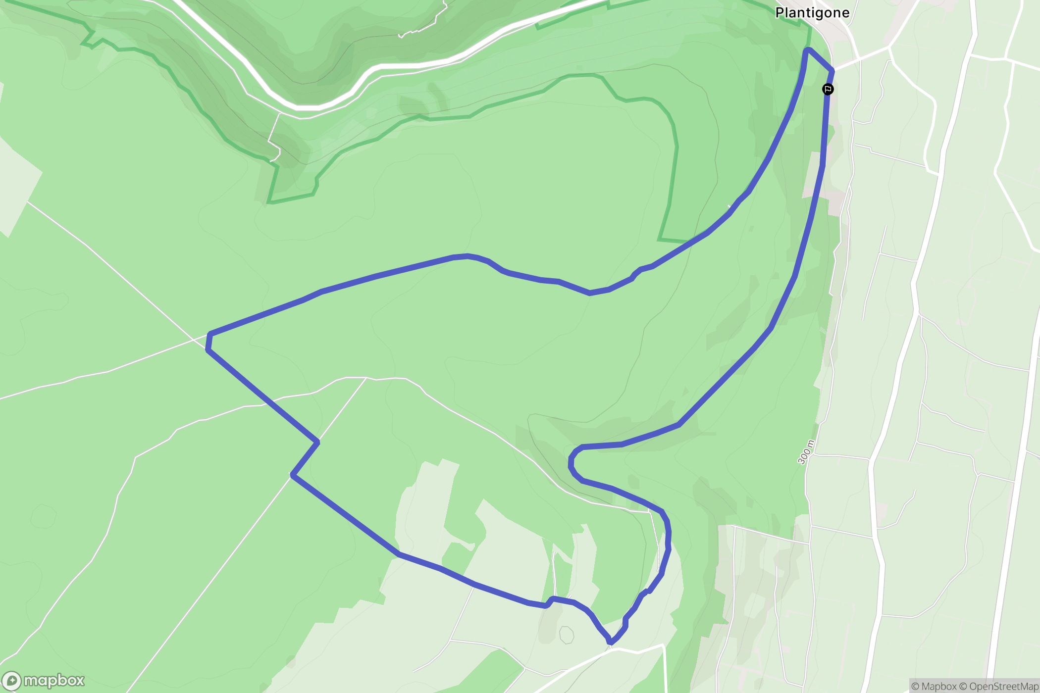 Gevrey-Chambertin : carte du parcours de randonnée - France