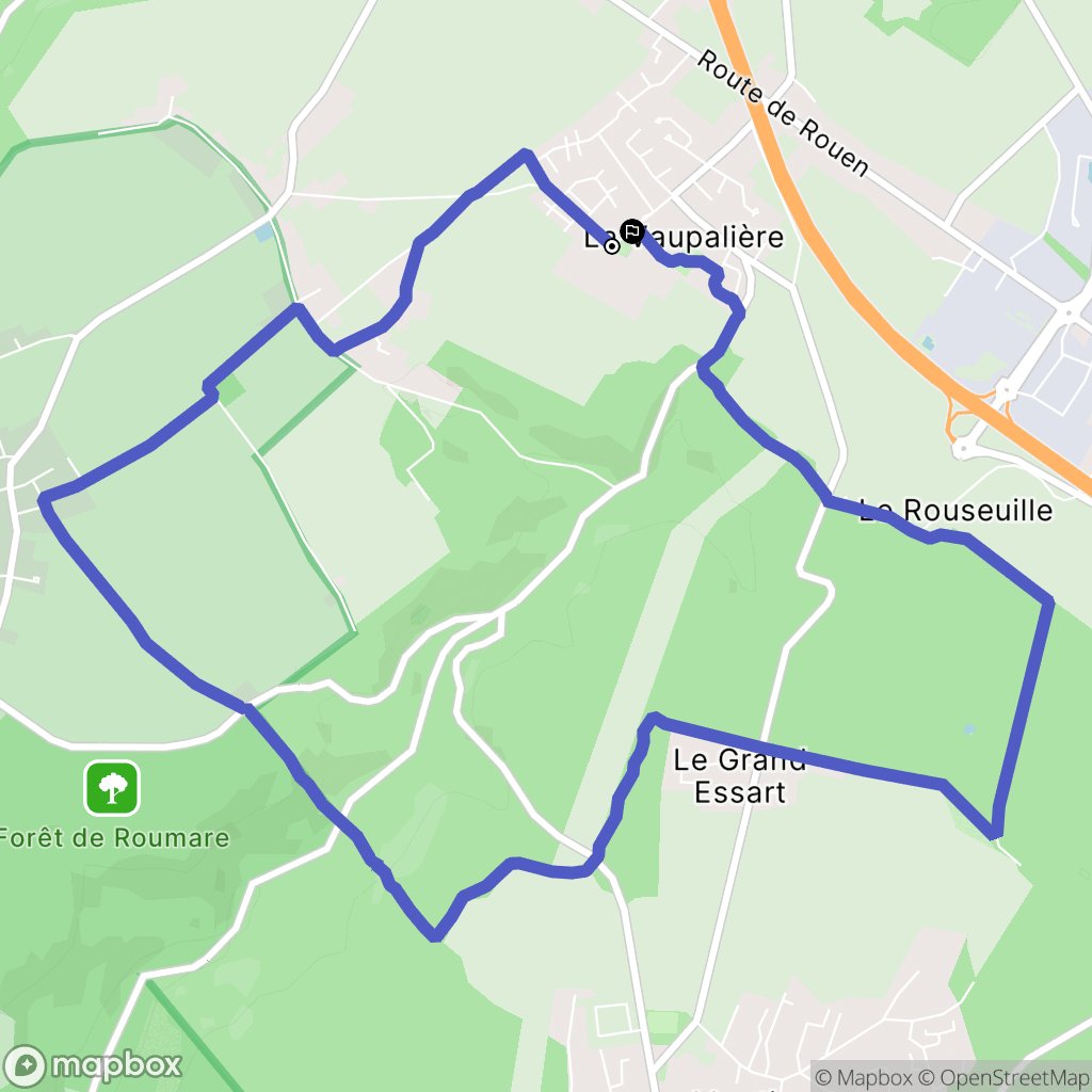 La Vaupalière : carte du parcours de randonnée - France