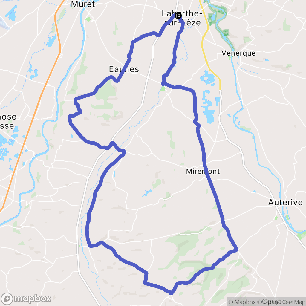 Labarthe-sur-Lèze : carte du parcours de randonnée - France