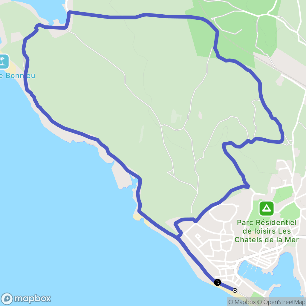 Martigues : carte du parcours de randonnée - France