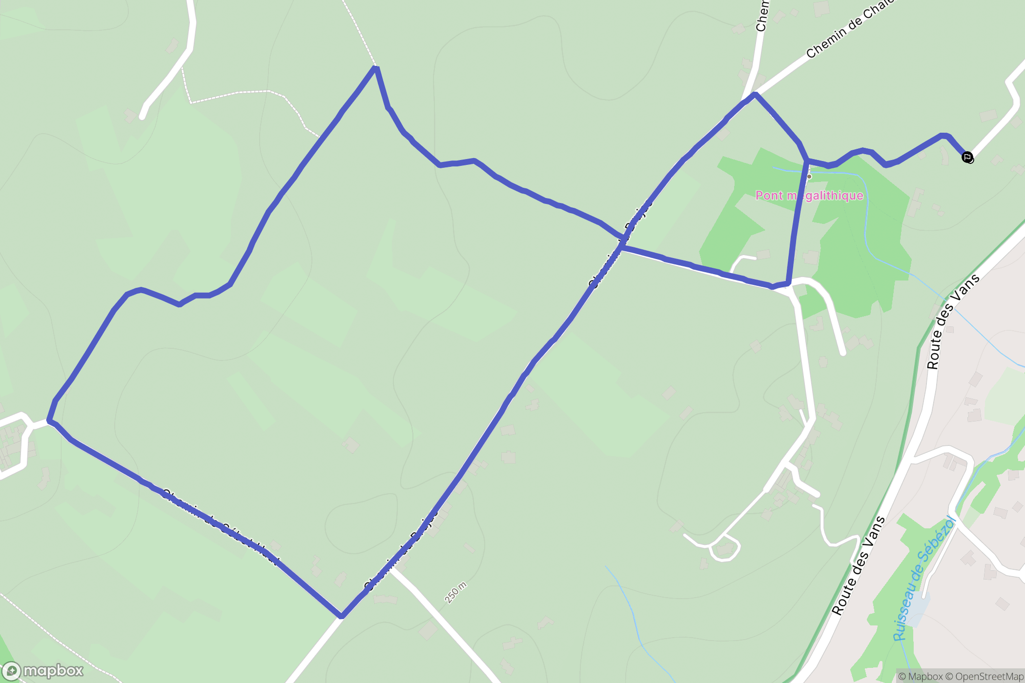 Lablachère : carte du parcours de randonnée - France