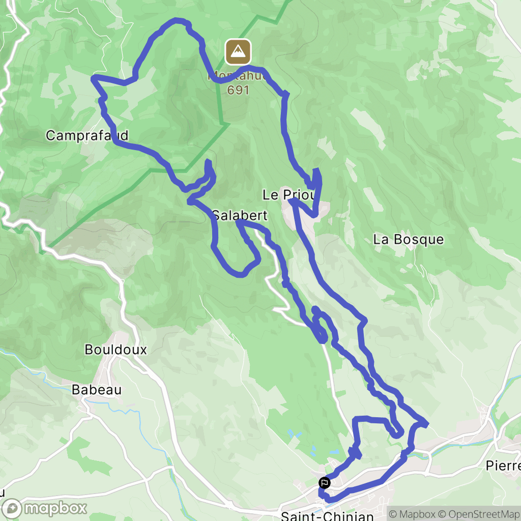 Saint-Chinian : carte du parcours de randonnée - France