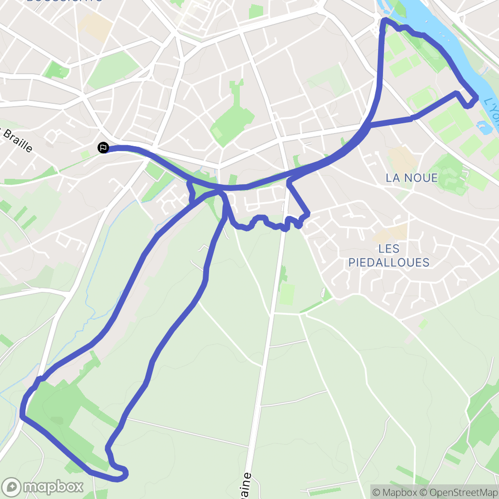 Auxerre : carte du parcours de randonnée - France