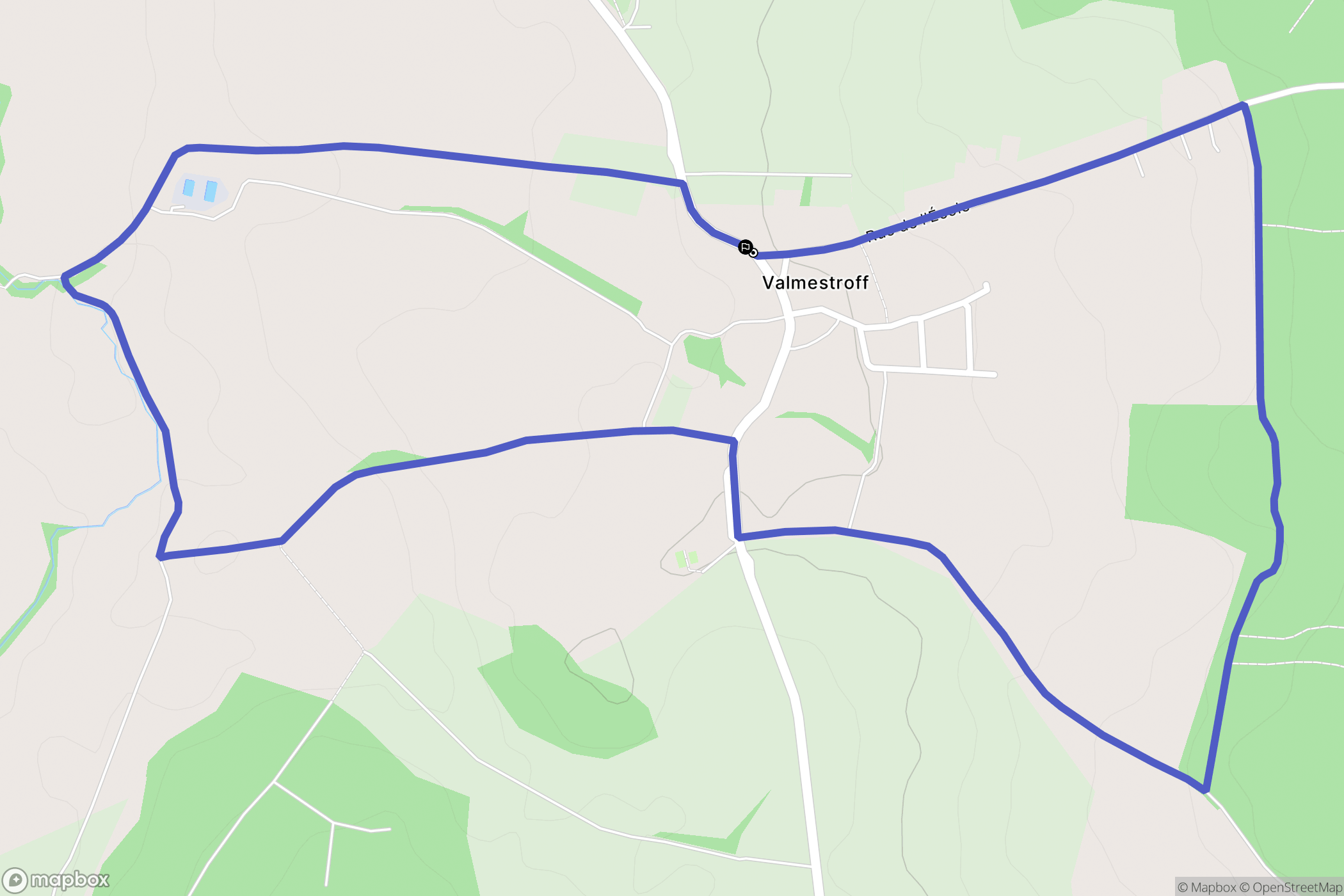 Valmestroff : carte du parcours de randonnée - France