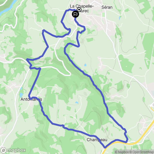 La Chapelle-d'Aurec : carte du parcours de randonnée - France