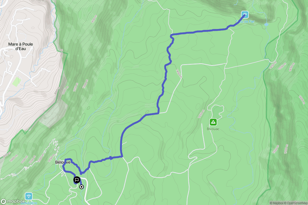 Salazie : carte du parcours de randonnée - France