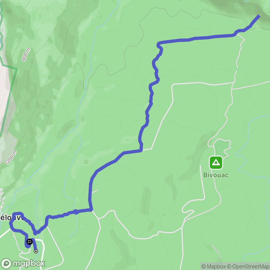 Salazie : carte du parcours de randonnée - France