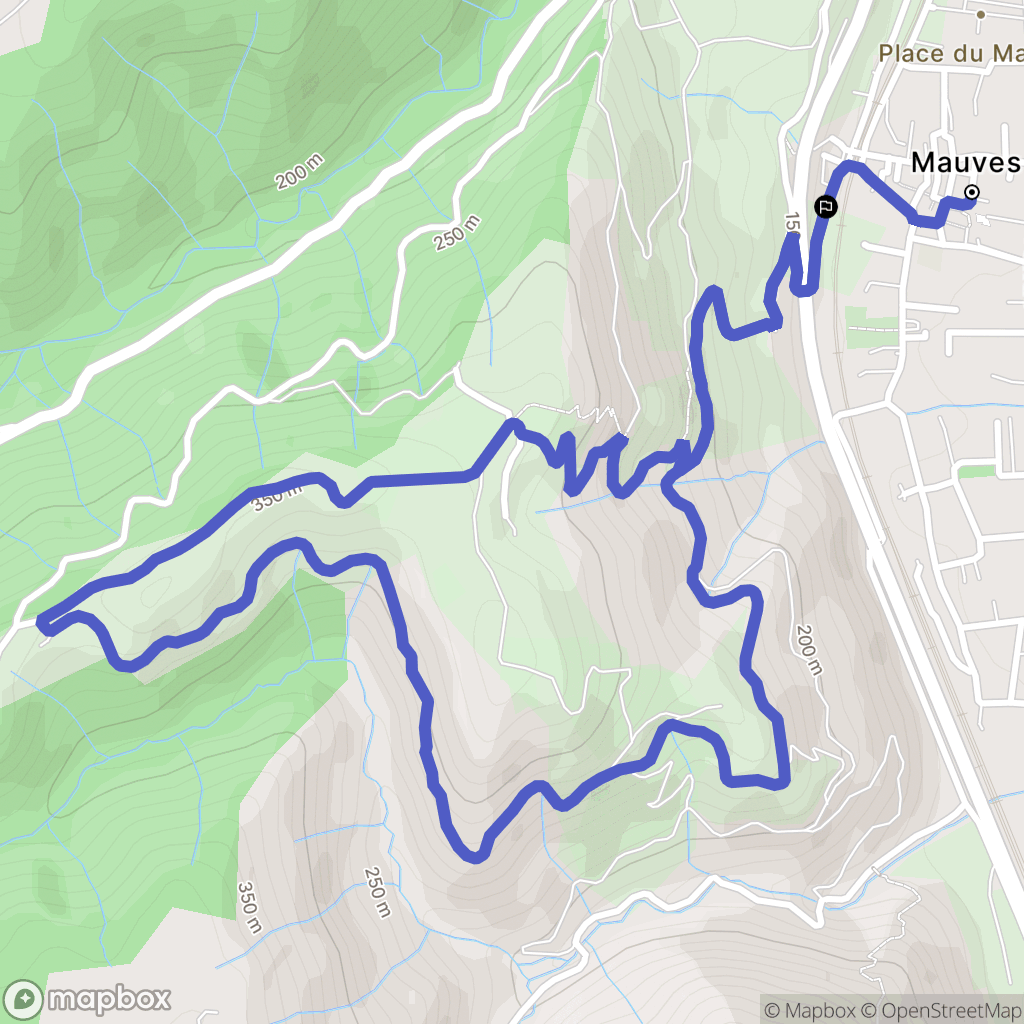 Mauves : carte du parcours de randonnée - France