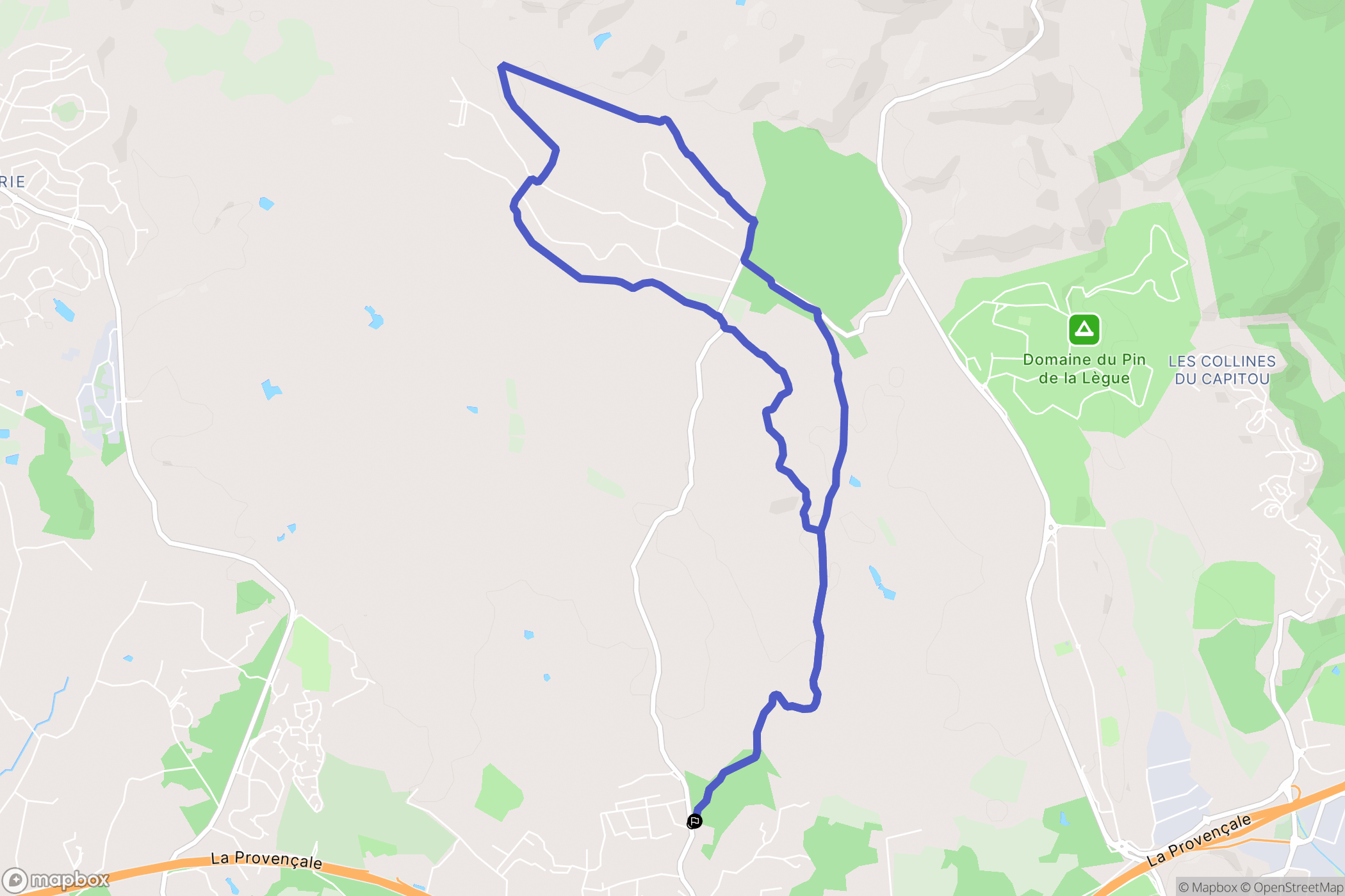 Puget-sur-Argens : carte du parcours de randonnée - France