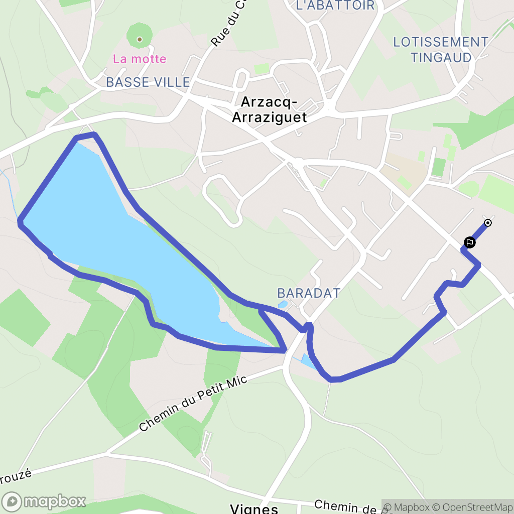 Vignes : carte du parcours de randonnée - France