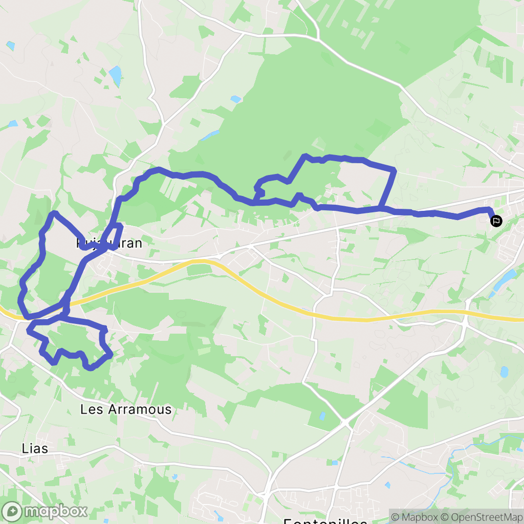 Léguevin : carte du parcours de randonnée - France