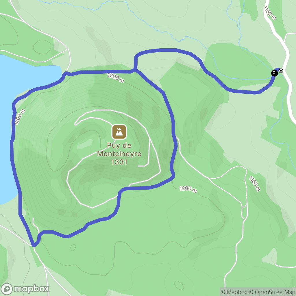 Compains : carte du parcours de randonnée - France