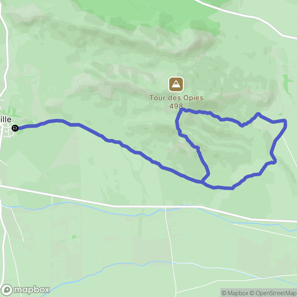 Aureille : carte du parcours de randonnée - France