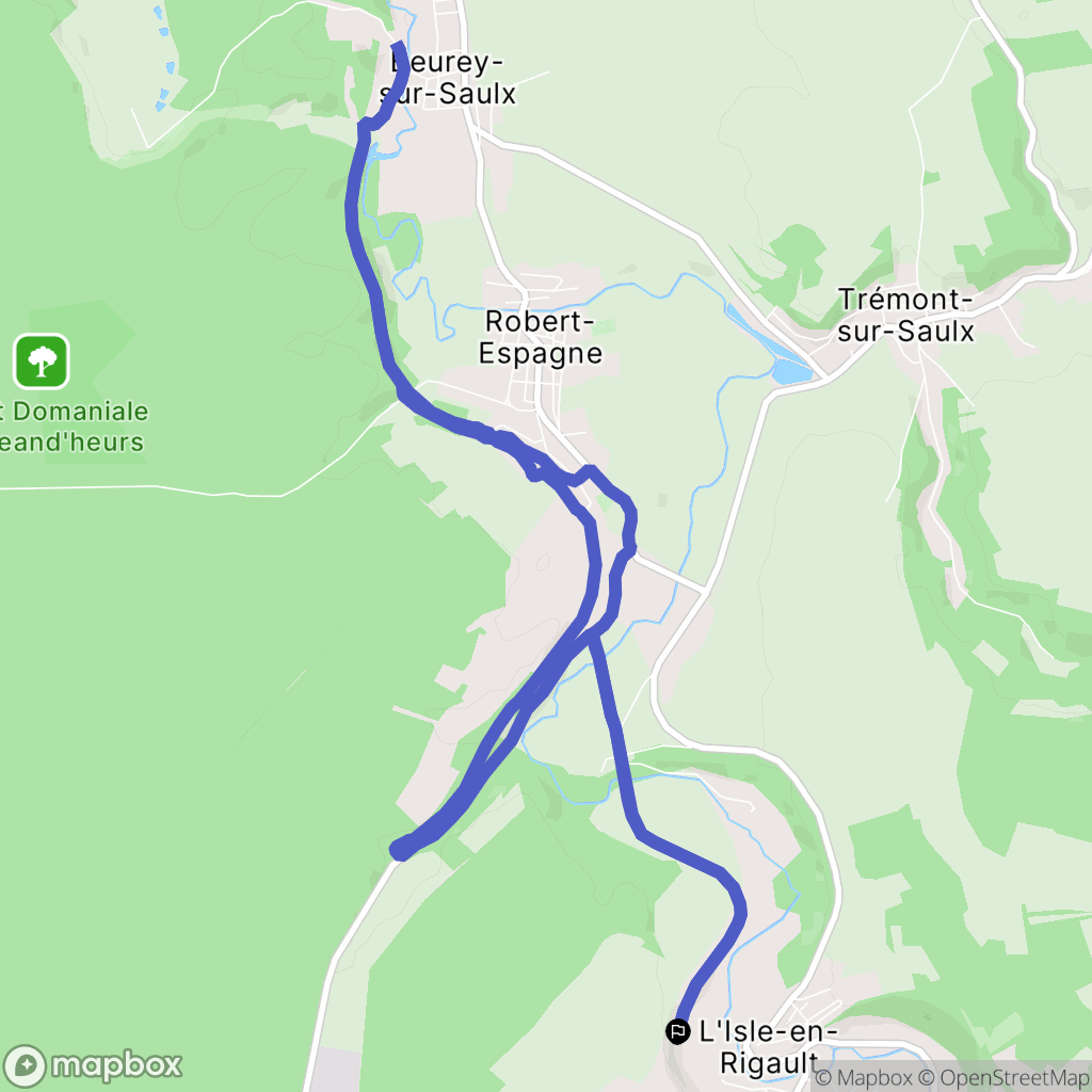 Lisle-en-Rigault : carte du parcours de randonnée - France
