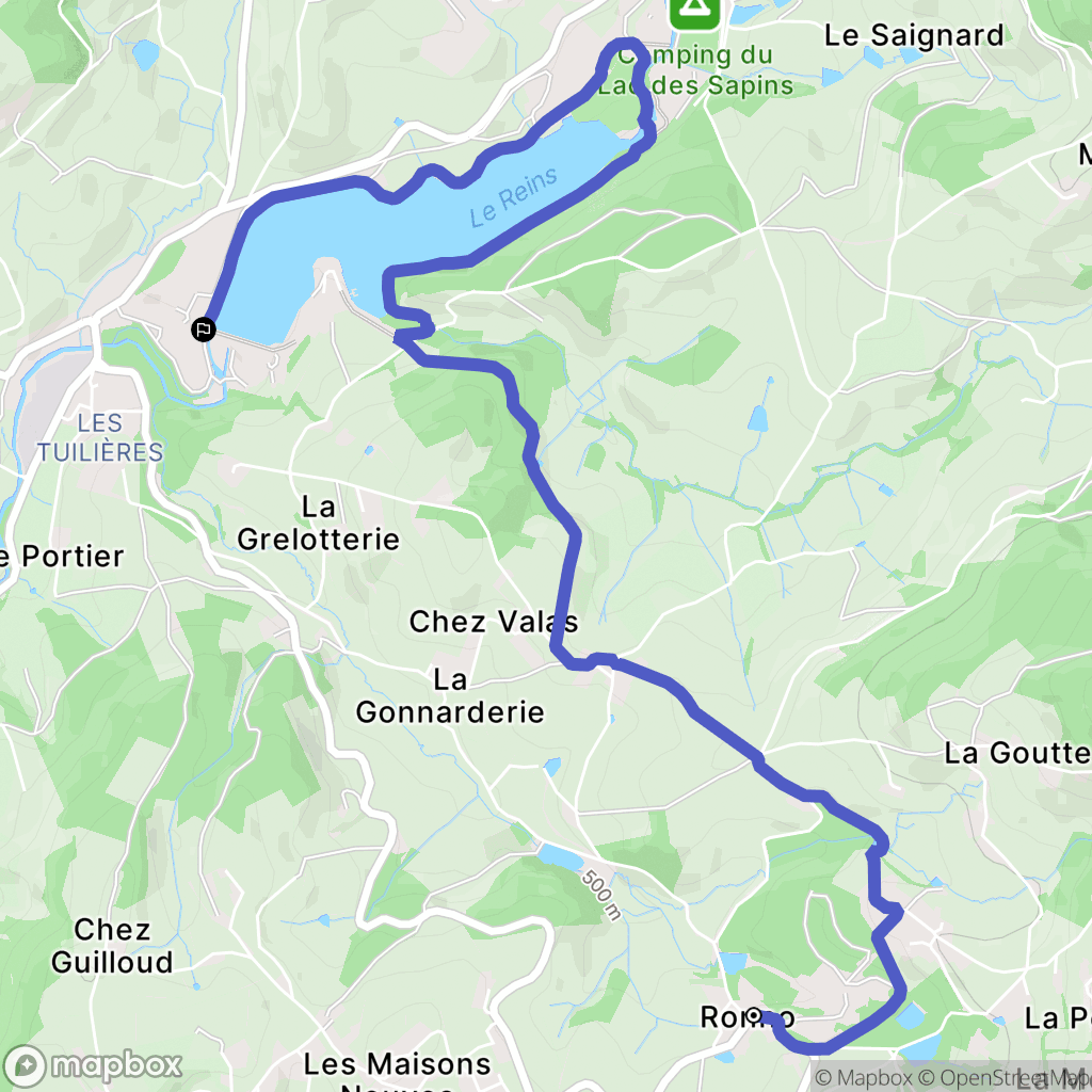 Ronno : carte du parcours de randonnée - France