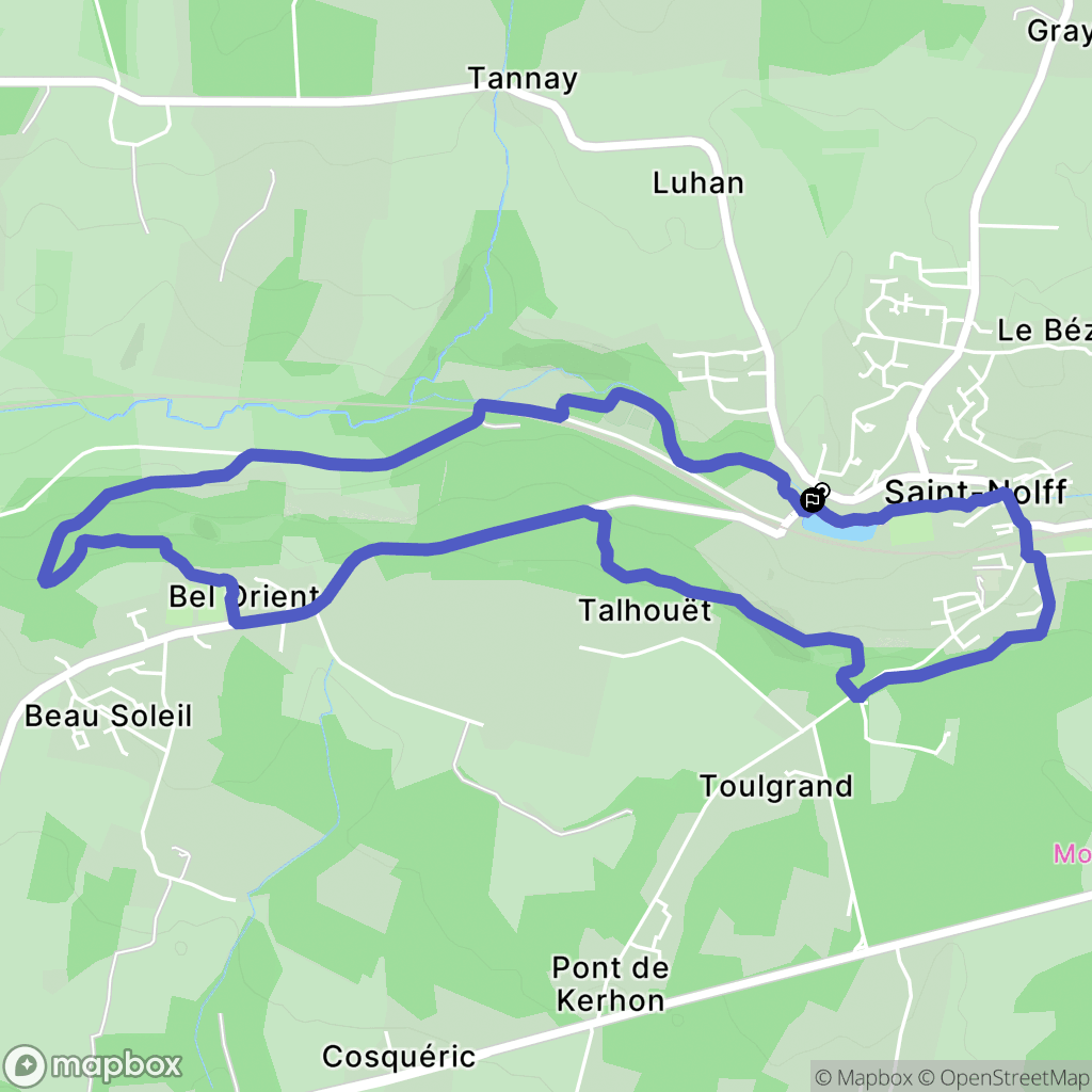 Saint-Nolff : carte du parcours de randonnée - France