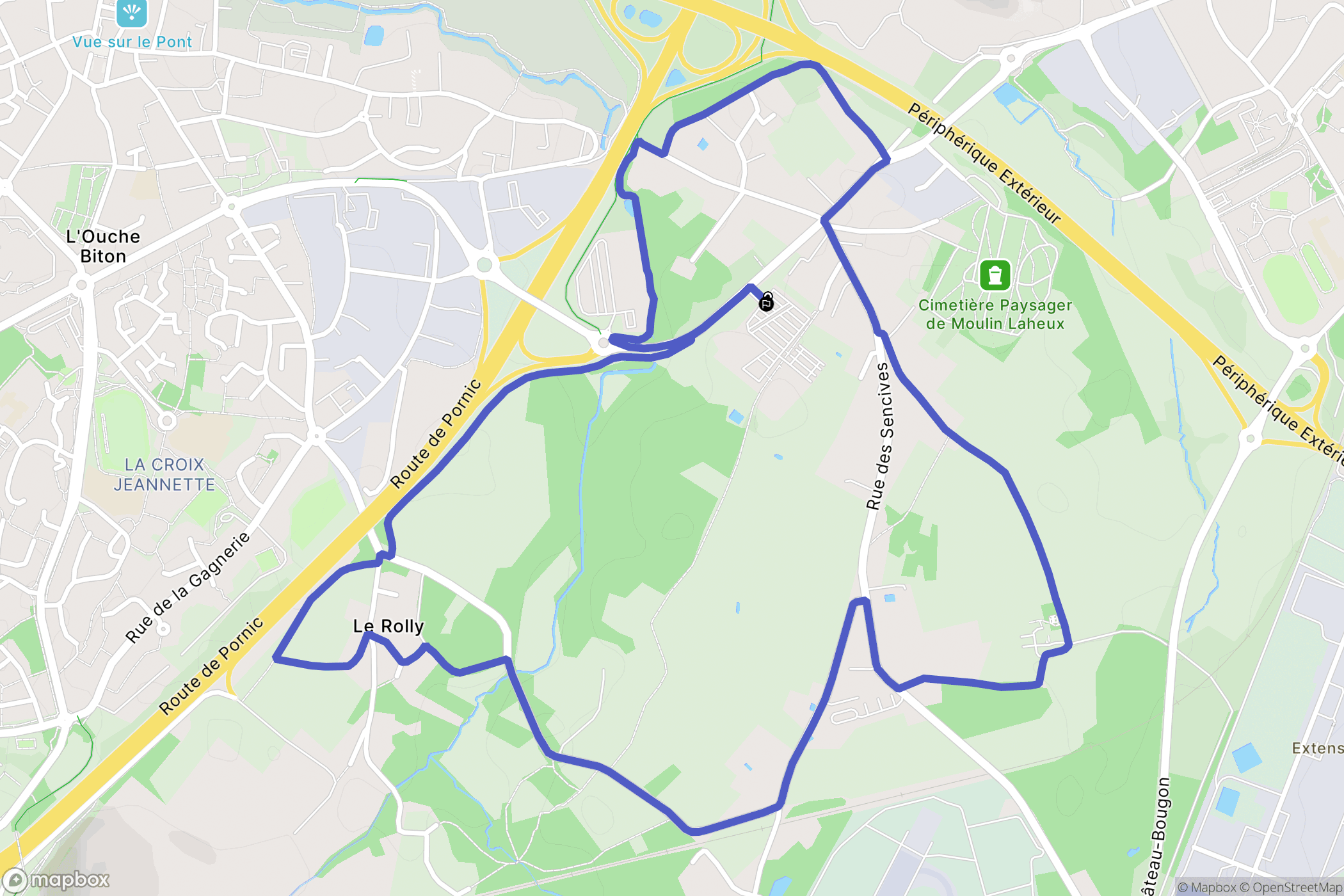 Bouguenais : carte du parcours de randonnée - France