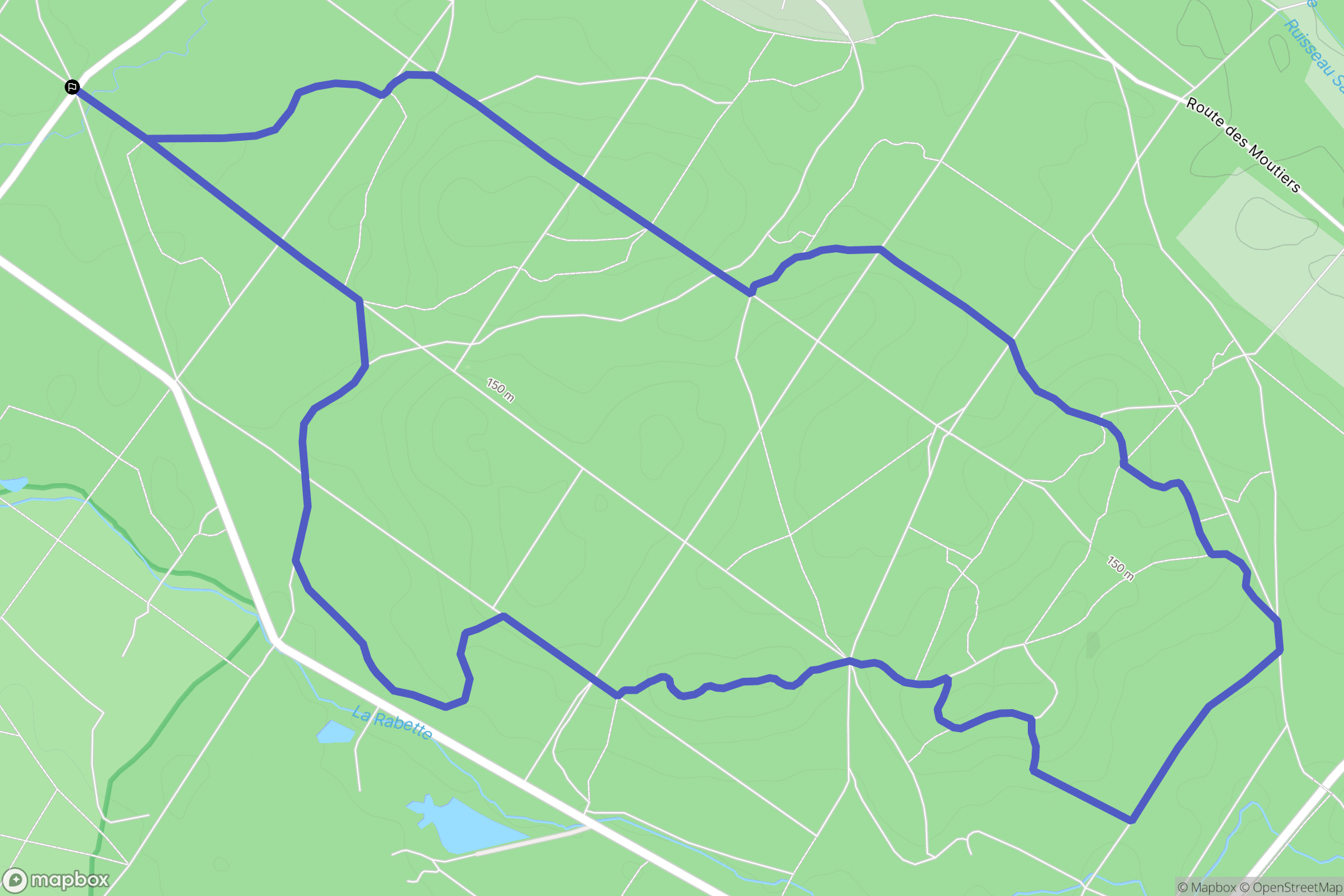 Bullion : carte du parcours de randonnée - France