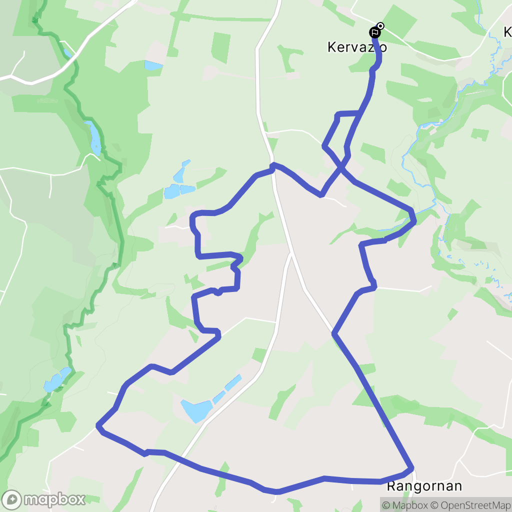 Questembert : carte du parcours de randonnée - France