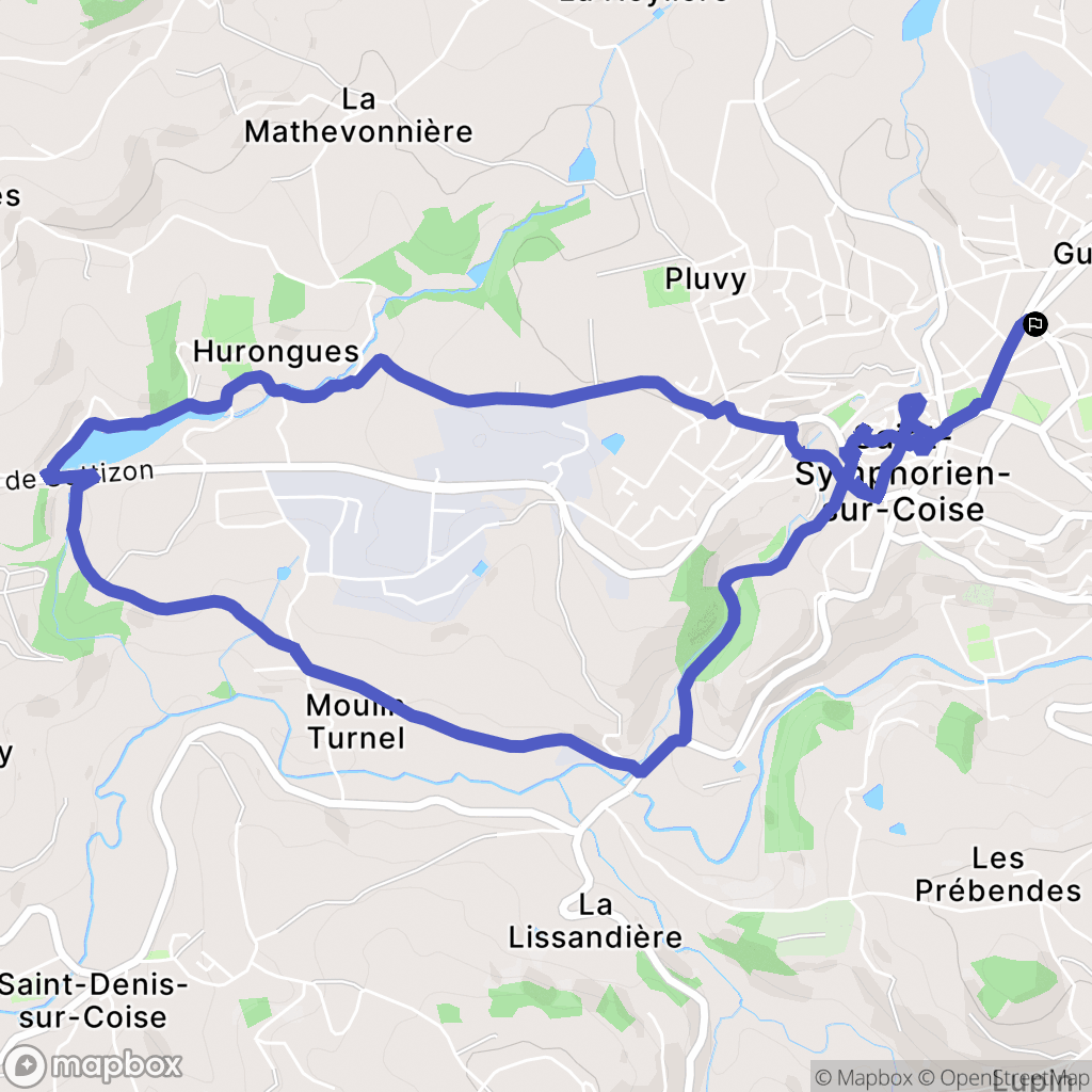 Saint-Symphorien-sur-Coise : carte du parcours de randonnée - France
