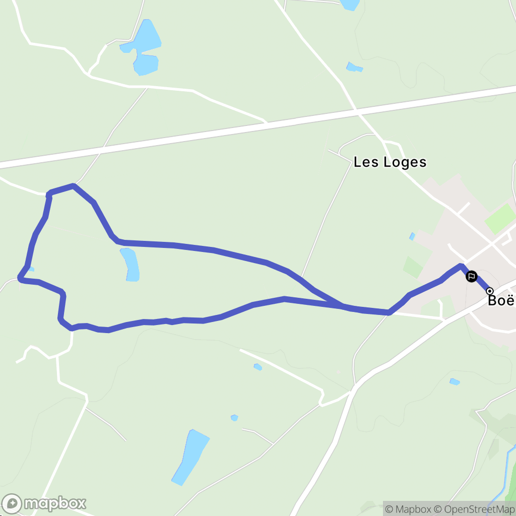 Argentonnay : carte du parcours de randonnée - France