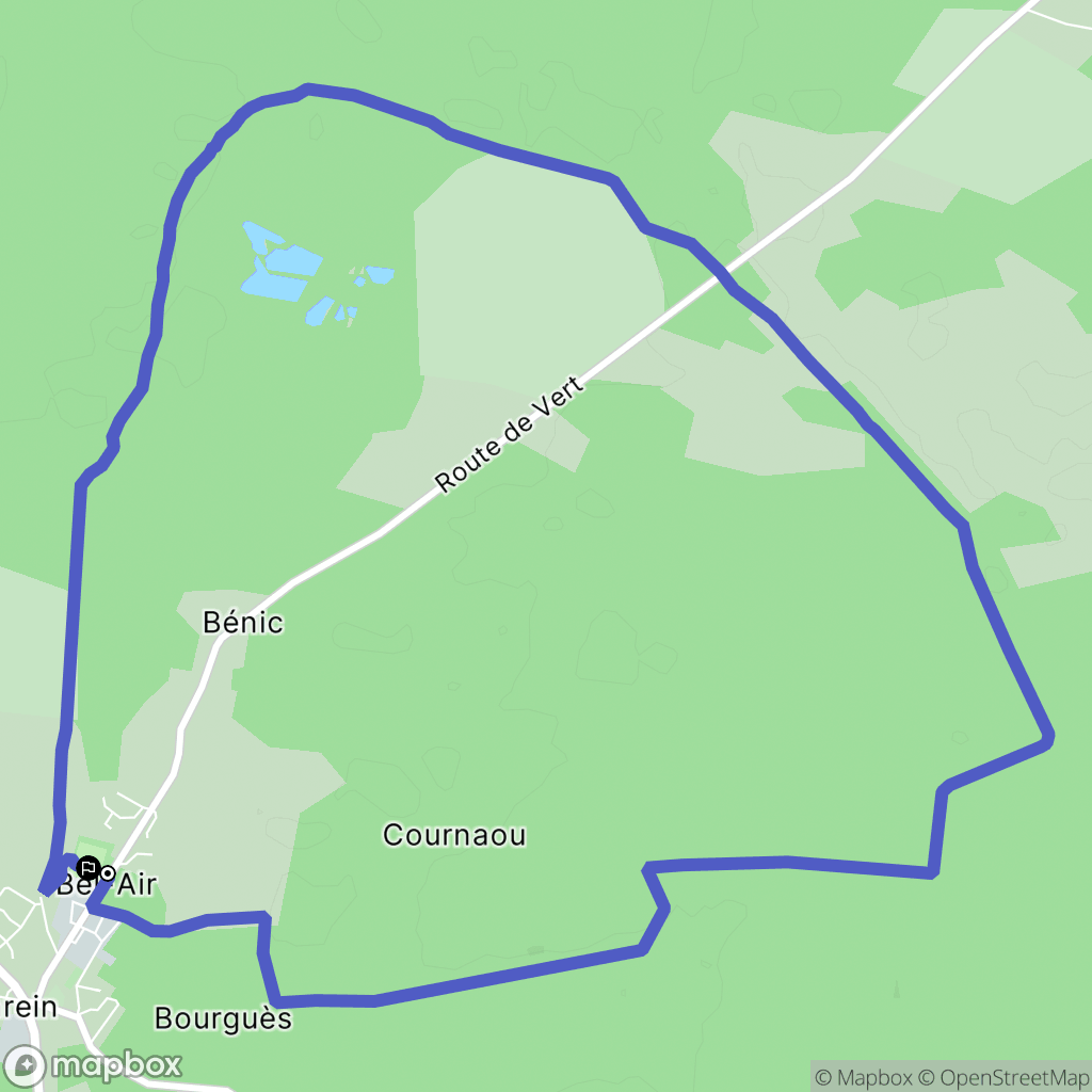 Garein : carte du parcours de randonnée - France