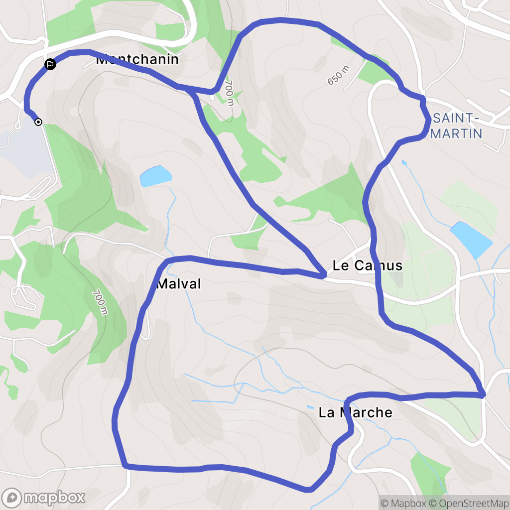 Montrottier : carte du parcours de randonnée - France