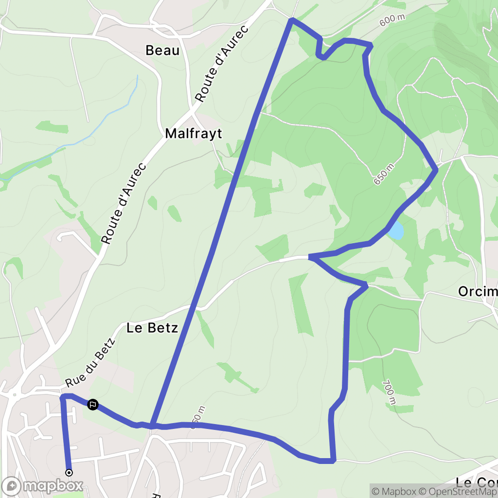 Monistrol-sur-Loire : carte du parcours de randonnée - France