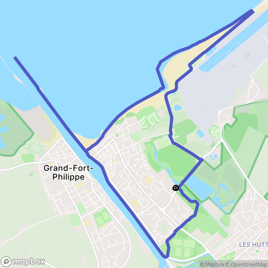 Gravelines : carte du parcours de randonnée - France