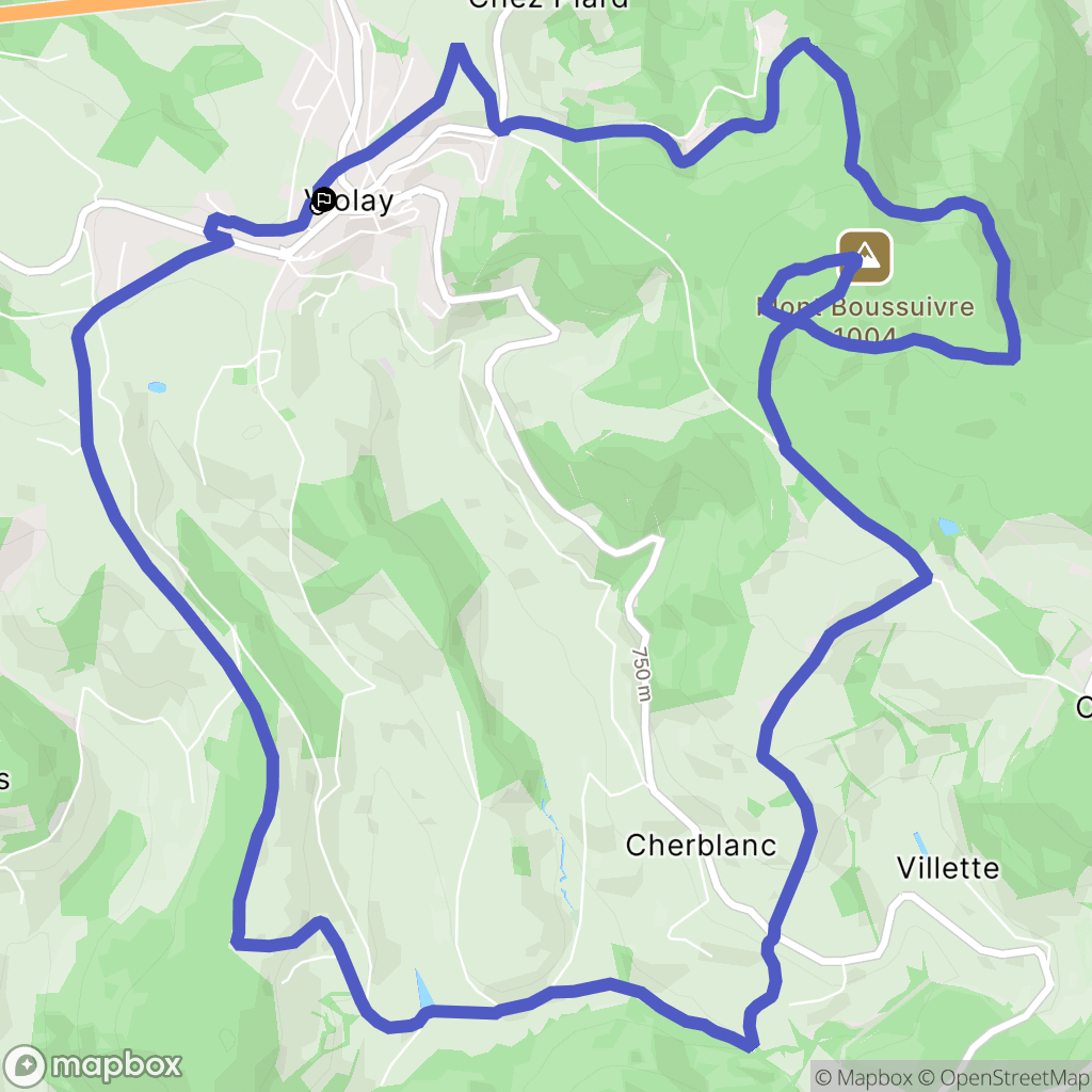Violay : carte du parcours de randonnée - France