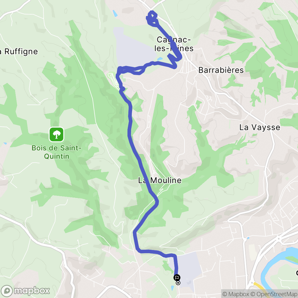 Albi : carte du parcours de randonnée - France