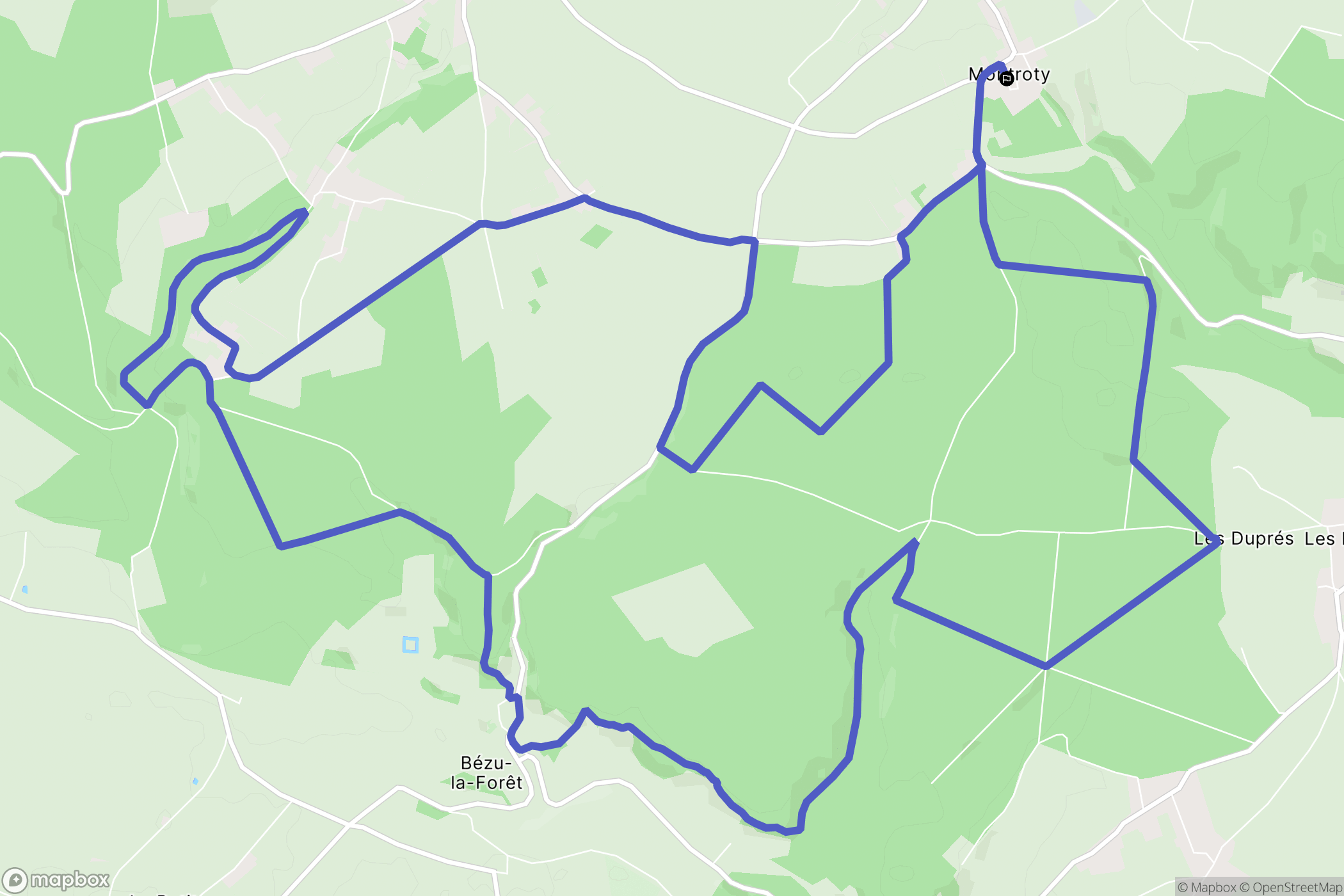 Montroty : carte du parcours de randonnée - France