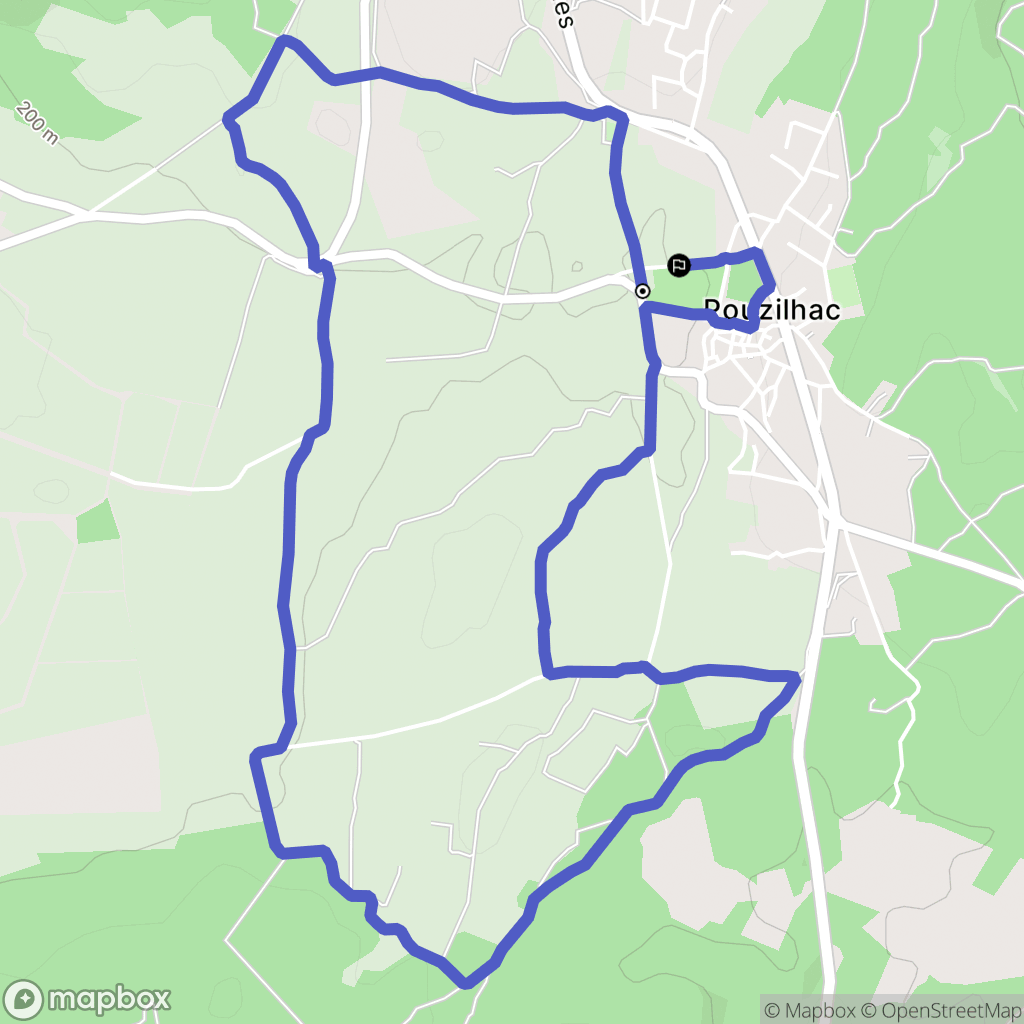 Pouzilhac : carte du parcours de randonnée - France