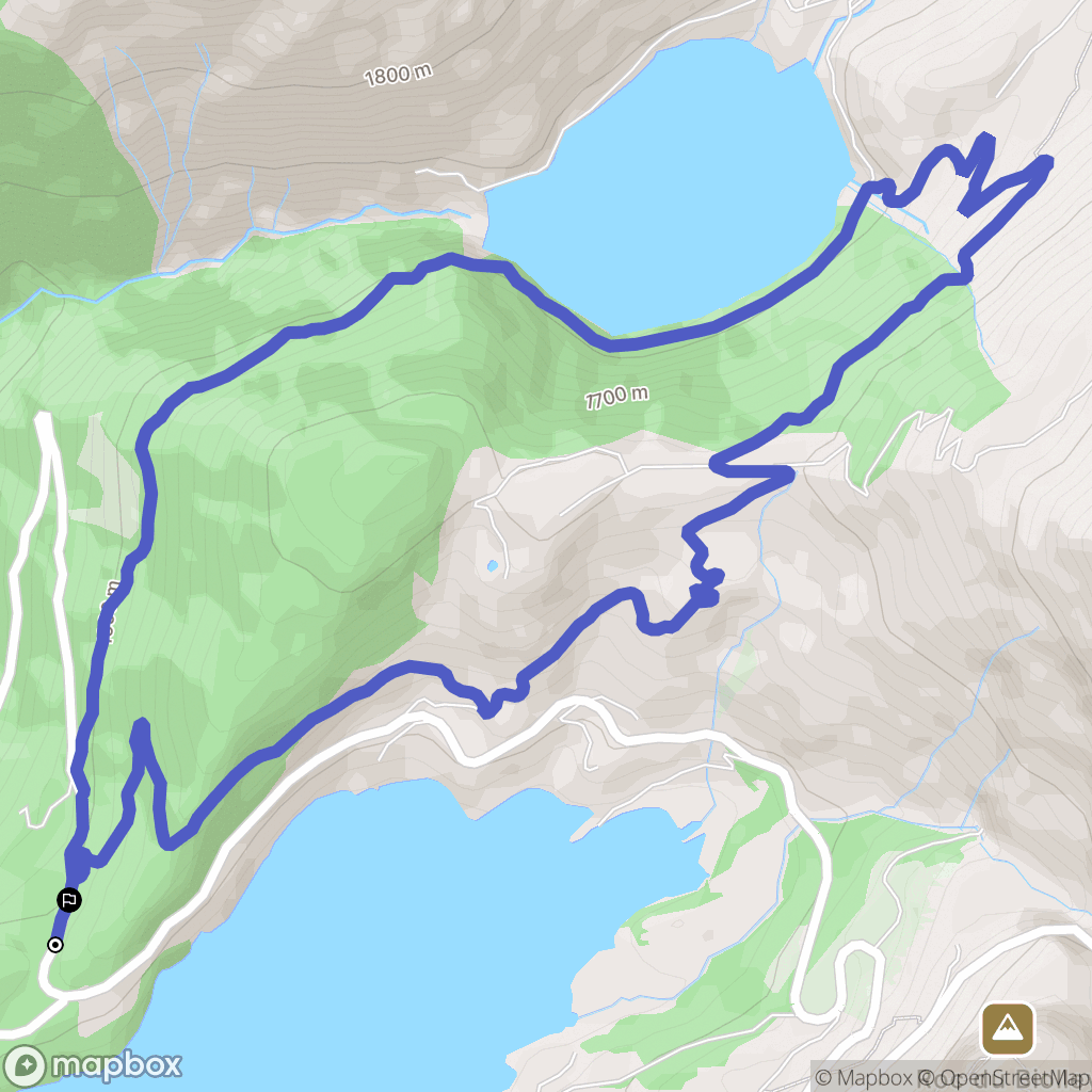 Beaufort : carte du parcours de randonnée - France