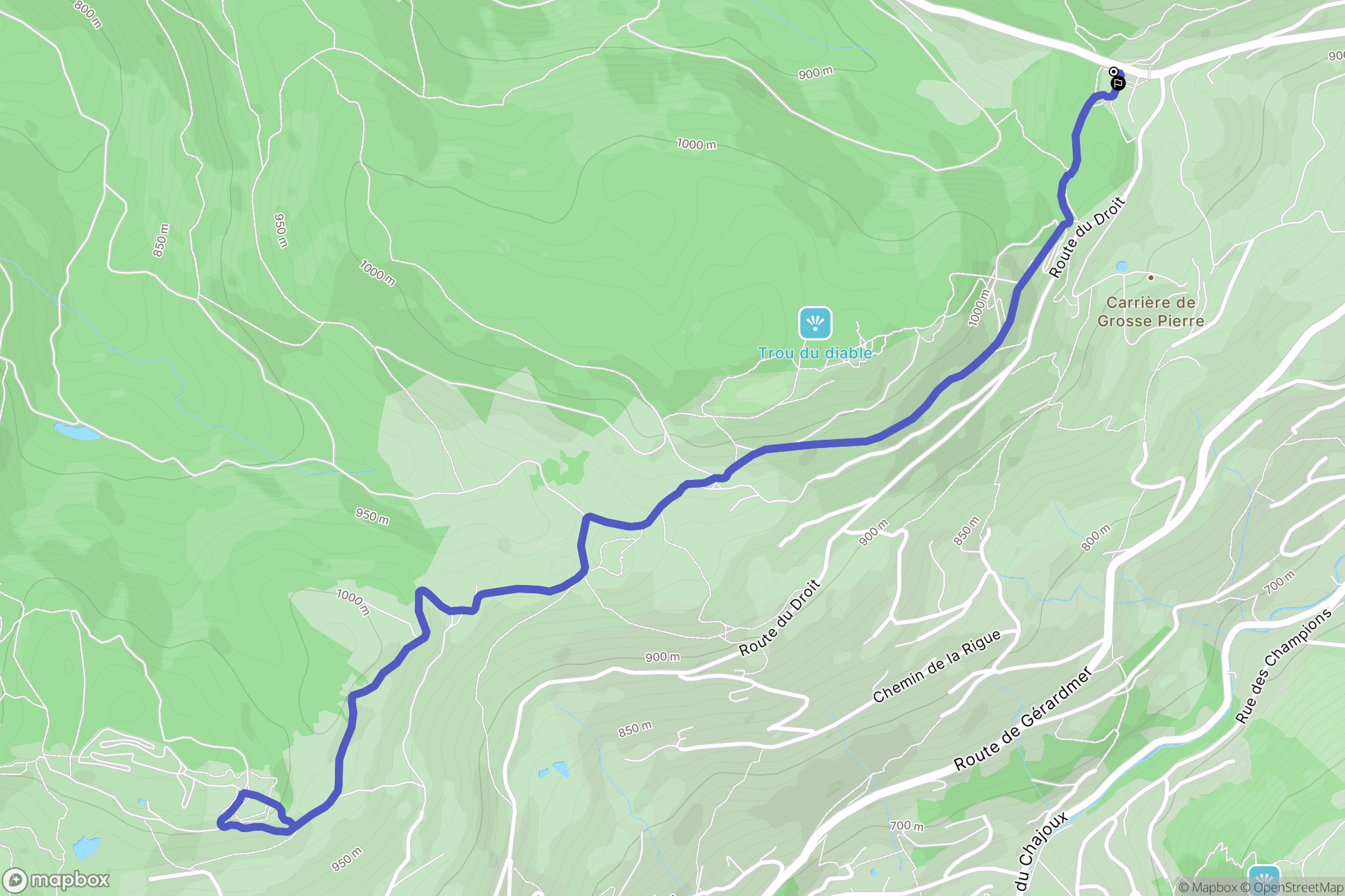 La Bresse : carte du parcours de randonnée - France