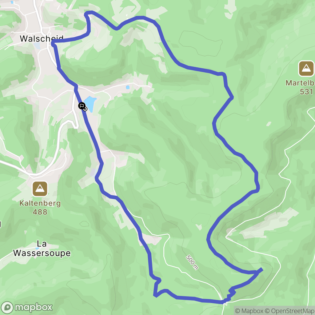 Walscheid : carte du parcours de randonnée - France