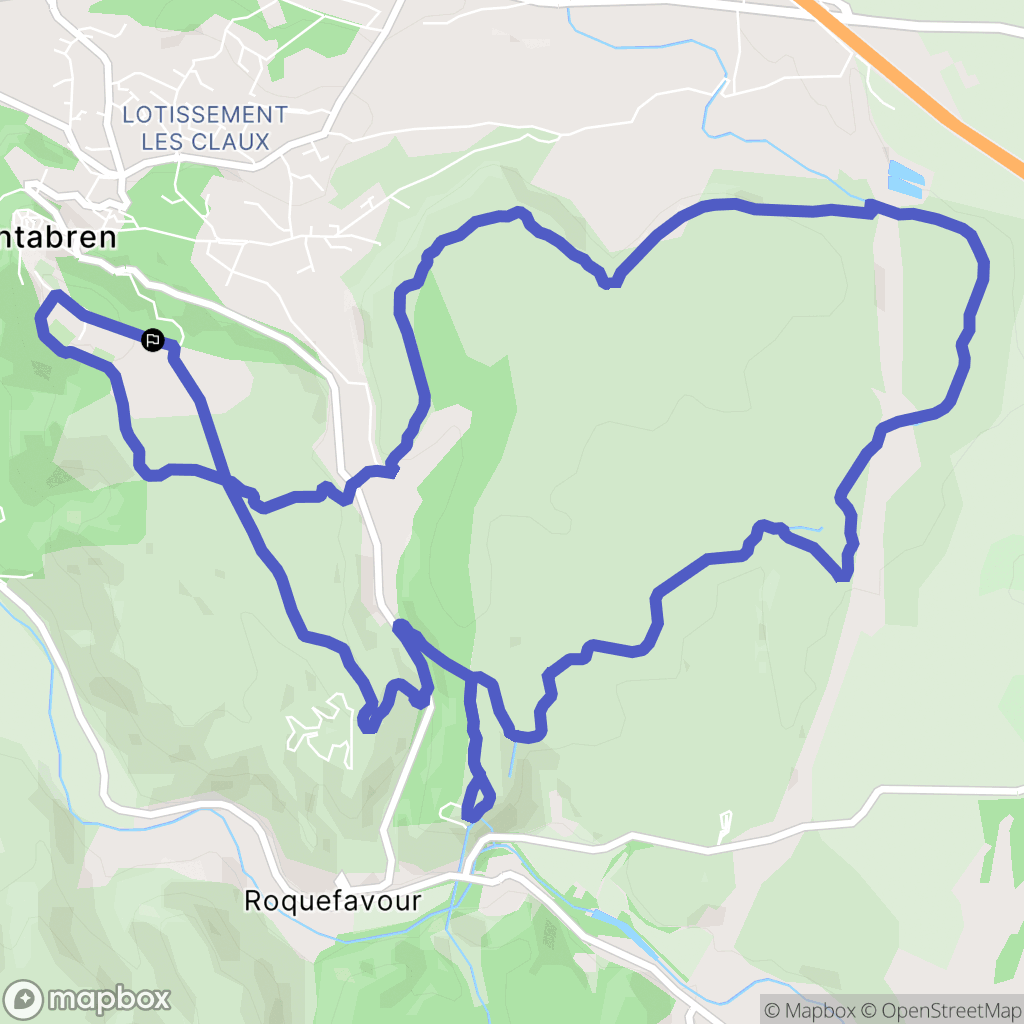 Ventabren : carte du parcours de randonnée - France