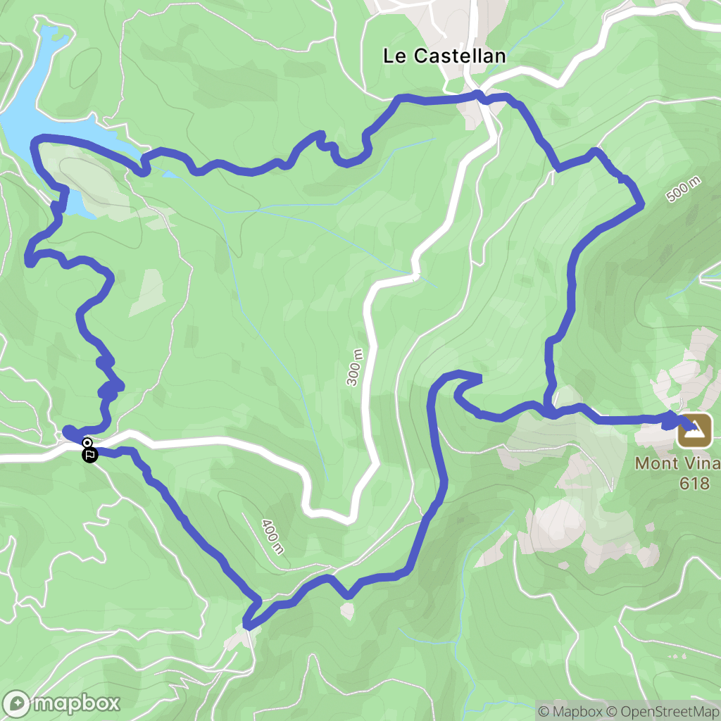Fréjus : carte du parcours de randonnée - France