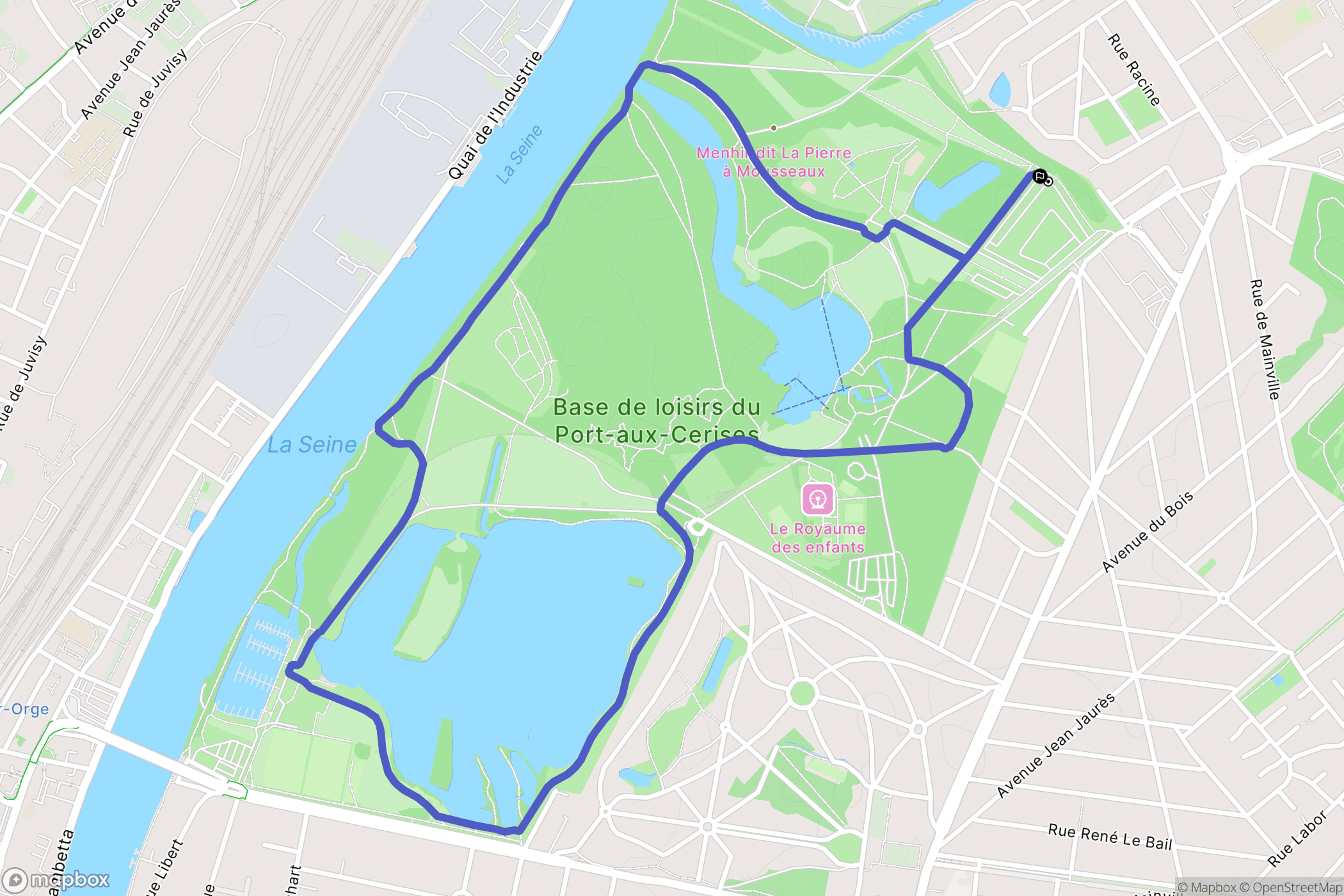 Vigneux-sur-Seine : carte du parcours de randonnée - France
