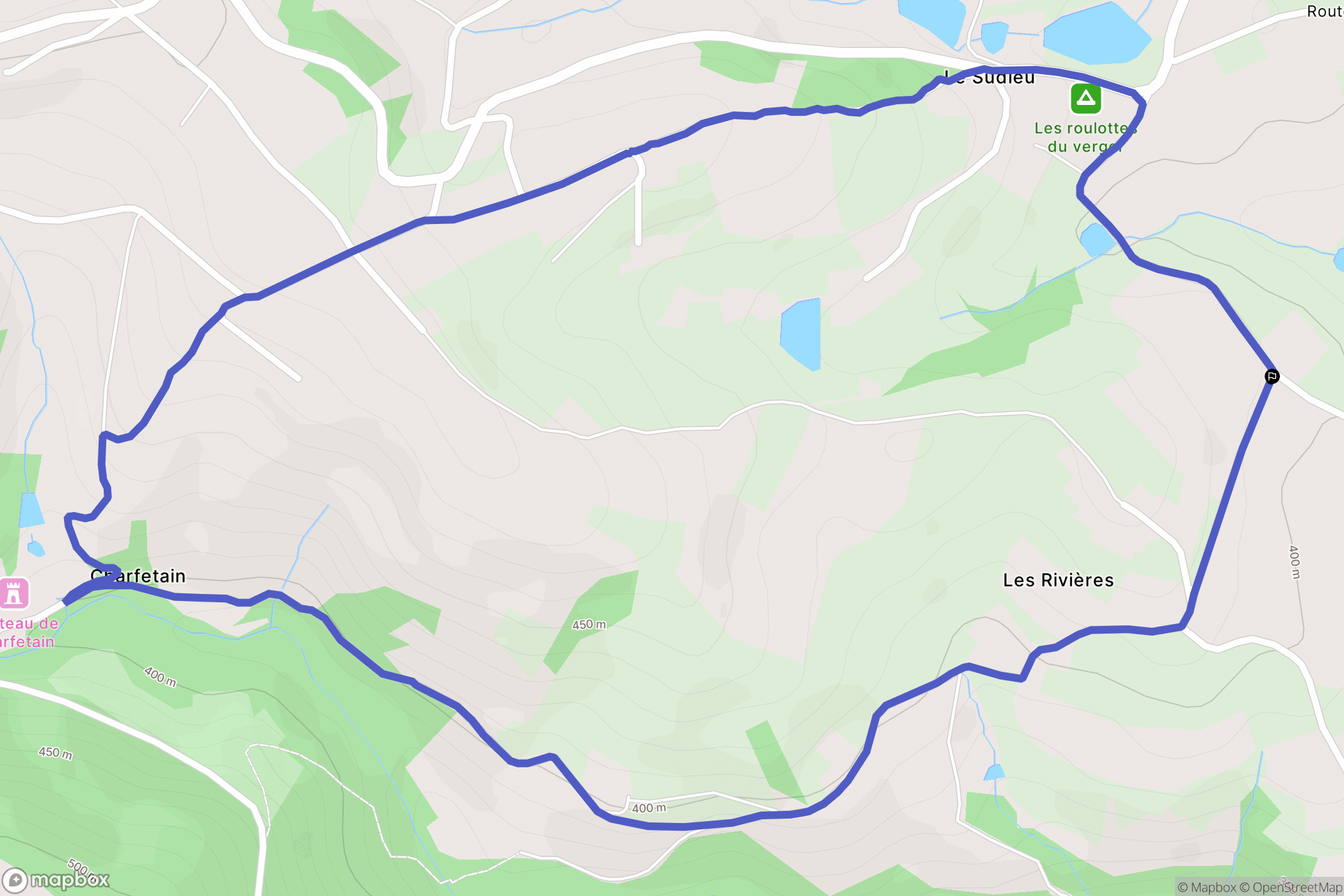 Bessenay : carte du parcours de randonnée - France