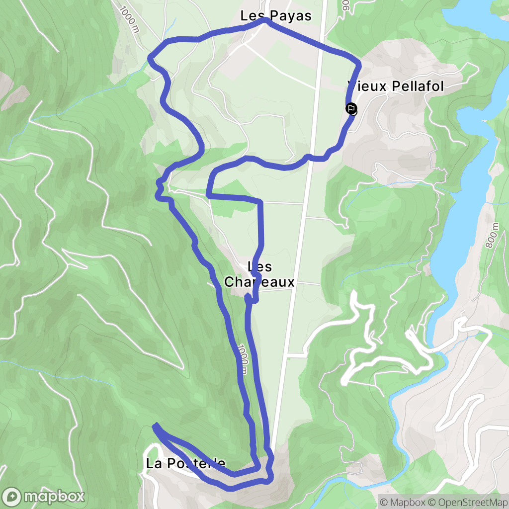 Pellafol : carte du parcours de randonnée - France
