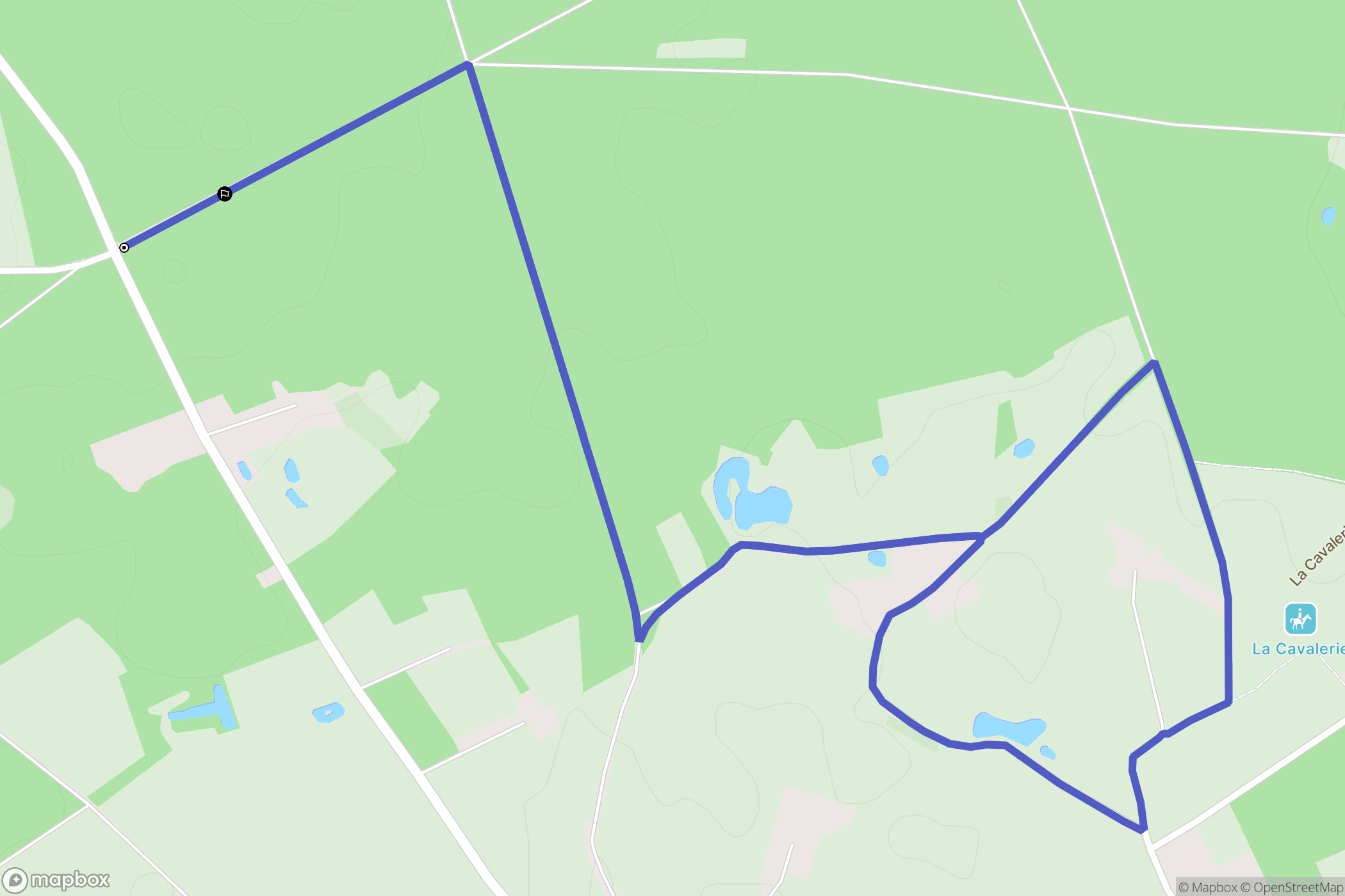 Mézeray : carte du parcours de randonnée - France